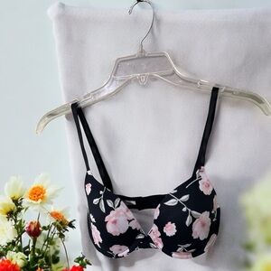 Victoria’s Secret PINK Floral Black Bra